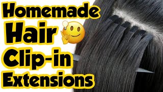 How to make hair extensions at homediy hair extensionsfake bangsclip in bangsSajal Malik [upl. by Paine]