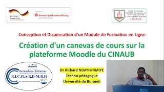 Création dun canevas de cours sur Moodle [upl. by Ahseined]