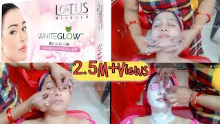 Lotus white glow fairness facial kitFacial step by stepFacial kit for Glowing skin [upl. by Ahsekar512]