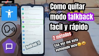 Como quitar modo talkback de mi android apagar la voz que habla sola samsung Huawei Motorola etc [upl. by Batruk211]