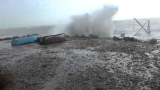 Powerful Storm Waves Portland Bill 2014 [upl. by Dajma169]