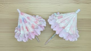 Origami umbrella 折り紙 傘 우산 접기 origami papercraft 색종이접기 종이접기 折り紙 折り紙簡単 [upl. by Nednal]