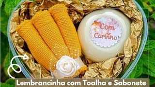 LEMBRANCINHA COM TOALHA E SABONETELEQUE DE TOALHA [upl. by Htebzil738]