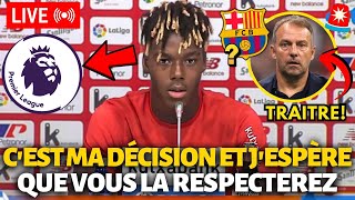 🚨URGENT NICO WILLIAMS VIENT DE PRENDRE SA DÉCISION A SURPRIS LES FANS DU BARCELONE ACTU BARCELONE [upl. by Halfdan]