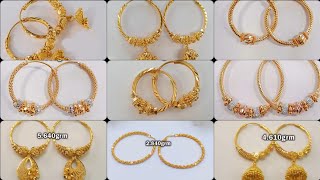 Gold Hoop Earrings Designs with Weight  Gold Bali type Earrings Designs GoldHoopEarring [upl. by Eduardo]