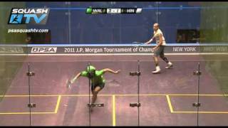 Squash  PSA JP Morgan Tournament of Champions El Hindi v Walker Rally [upl. by Doroteya]