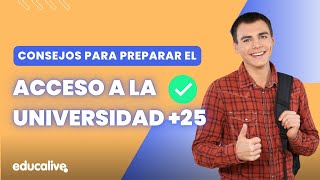 CONSEJOS para PREPARAR la PRUEBA de ACCESO a la UNIVERSIDAD para MAYORES de 25 años [upl. by Aivatnuahs]