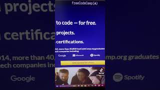 Just use free code camp coding learningcoding tech learning [upl. by Llij572]