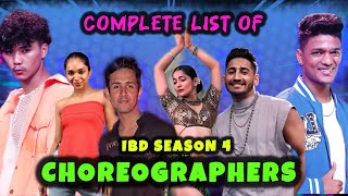 Indias best dancer season 4 Choreographer Name List [upl. by Aroda]