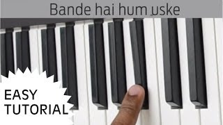 Bande Hain Hum Uske Piano Slow simple n easy Casio Keyboard Tutorial  dhoom3 [upl. by Calvert]