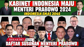 CALON MENTERI PRABOWO GIBRAN TERBARU [upl. by Oiramad]