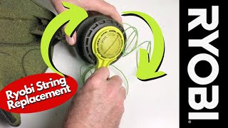 How to Replace Ryobi Weed Eater String  Full Crank 2 Cycle Model  Rapid Reload Technique [upl. by Htebazile176]