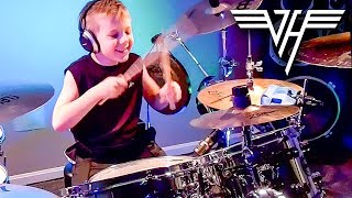 Outta Love Again  VAN HALEN 7 year old Drummer [upl. by Holcomb80]