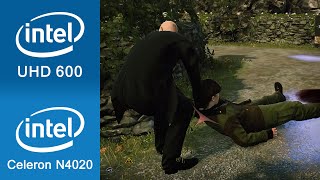 Hitman Absolution Gameplay Intel UHD 600  Intel Celeron N4020 [upl. by Ardnahs]