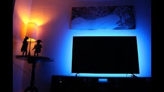 How to install LED light strips behind TV USB LED STRIP FOR TV [upl. by Anauqahc]