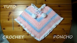 TUTO CROCHET COMMENT FAIRE UN PONCHO [upl. by Maxie]