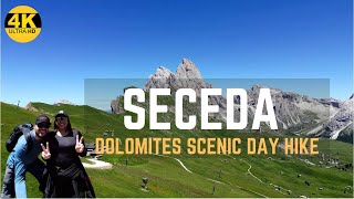 4K The Most Scenic Hike in Dolomites  Ortisei to Seceda  Scenic Cable Car  Hike  Italy [upl. by Scheld228]