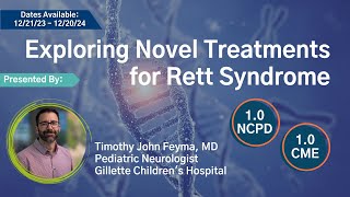 Novel Treatments for Rett Syndrome  Free Online CME [upl. by Brook]