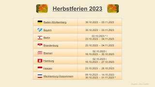 Herbstferien 2023 [upl. by Linoel]