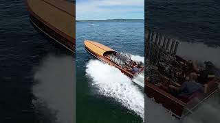 MindBlowing Twin V16 Engines on Wooden Boat Boat WoodenBoat [upl. by Shantha2]