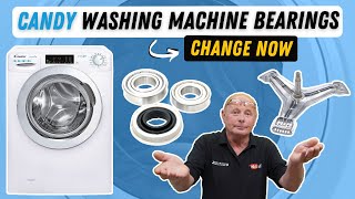 How to replace washing machine bearings on Candy Hoover Otsein Zerowatt [upl. by Doralia726]