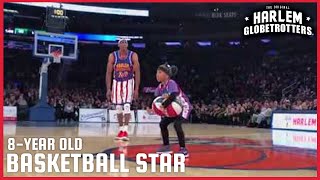 8year Old WOWS on the Court  Harlem Globetrotters [upl. by Dorothi]