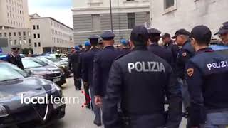 Agenti uccisi a Trieste omaggio delle Forze di Polizia [upl. by Leoine785]