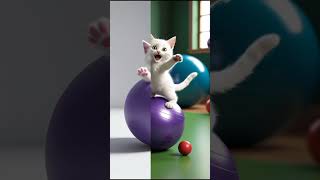 What Happens When a Cat Meets a Big Ball shorts cute funny [upl. by Bridges171]