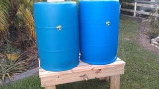 Twin Rain Barrel Construction Pt1 [upl. by Nohpets]