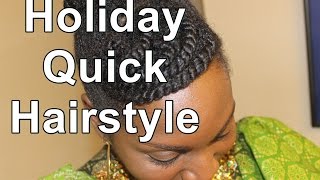 Quick Short Natural Hair Hairstyle for Holiday Parties [upl. by Aritak]