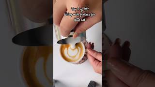 Latte art with a milk frother 🤍☕️ The comment sections helped 🙌🏻 latte latteart coffeeart [upl. by Firahs]