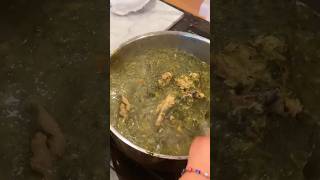 Healthiest food on the planet 🇹🇹 Trini Callaloo made with spinach okrapumpkin coconut milk [upl. by Candyce]