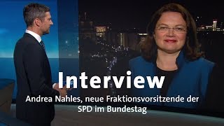 Interview Andrea Nahles über künftige Opposition [upl. by Ettelegna]