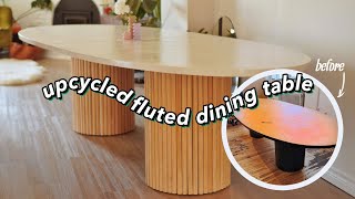 DIY Fluted Pillar Table  Upcycled Furniture Flip [upl. by Najram]