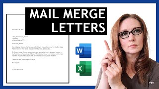 How to Create LETTERS in Microsoft Word Using Mail Merge  Use List From Microsoft Excel [upl. by Janeczka]