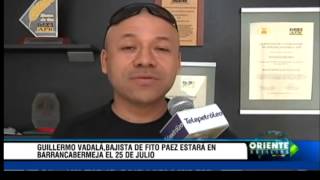 Guillermo Vadala bajista de Fito Paez estara en Barrancabermeja el 25 de julio  Oriente Noticias [upl. by Domenech509]