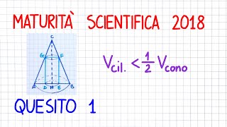 MATURITÀ SCIENTIFICA 2018  QUESITO 1  MU30 [upl. by Retswerb]