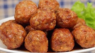 Sweet and Sour Meatballs with Lotus Root Perfect Bento Ingredient Recipe  Cooking with Dog [upl. by Karee]