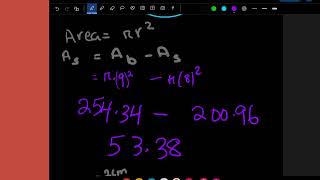 Concentric Circles Finding the area of the shaded region [upl. by Rabi]