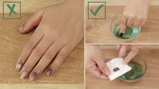 How to Remove Dark Nail Polish Without Staining Your Fingers  Glamrs [upl. by Nwahsal]