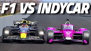 F1 vs INDYCAR On The INDIANAPOILIS Oval [upl. by Beilul]