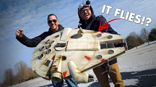 Making it FLY 😱 RC Star Wars Millennium Falcon💫 [upl. by Jeanelle]