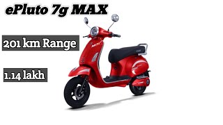 Pure EV launches ePluto 7G Max electric scooter in India with 201 km range check features [upl. by Nuj83]