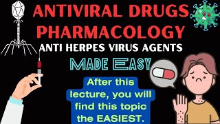 Antiviral Drugs Pharmacology  Part 2  Anti Herpes Virus Agents viral pharmacology [upl. by Ahsaekal]