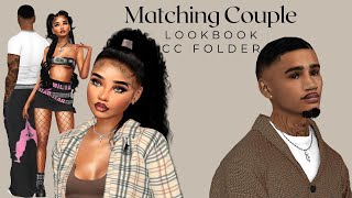 The CUTEST Matching Couple Outfits 🩷✨  Sims 4 CC Folder  CC Links [upl. by Anyahs]