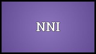 NNI Meaning [upl. by Eenattirb]