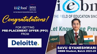 Savu Gyaneshwari  Preplacement offer Deloitte [upl. by Kyred]