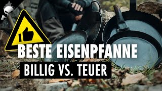 BESTE EISENPFANNE Überteuerte Jägerpfanne schwere Schmiedeeiserne und billige Alternative im Test [upl. by Eitsirc973]