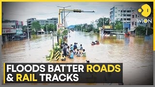 Telangana Andhra Pradesh floods Chief Ministers of states step up efforts to tackle situation [upl. by Rimhsak198]