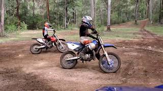 ktm 85sx vs yz85 [upl. by Ahsinrac]